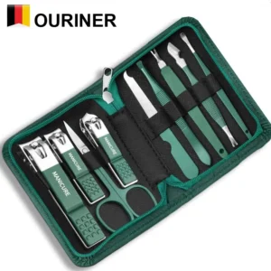 6/9-teiliges Set, professionelles Stück, Nagelpflegeset, Maniküre- und Pediküre-Set aus Edelstahl, Nagelknipser-Set mit Reiseetui